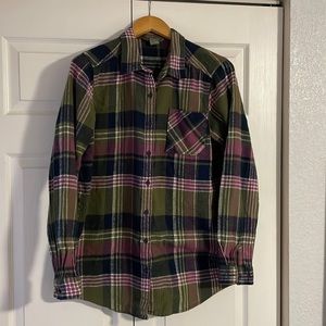 Long sleeve soft flannel shirt L